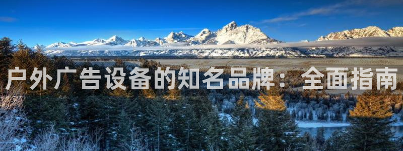 杏宇官方平台官网入口：户外广告设备的知名品牌：全面指南