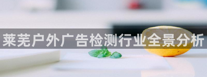杏宇官方平台官网入口：莱芜户外广告检测行业全景分析