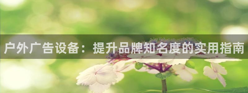 杏宇平台代理怎么样啊：户外广告设备：提升品牌知名度的实用指南