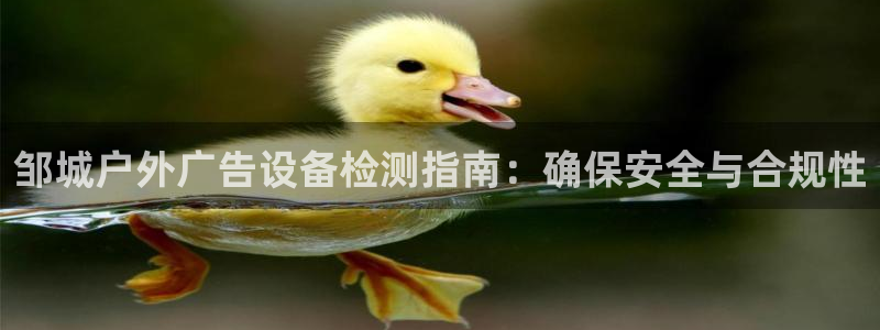 杏宇平台招商电话号码：邹城户外广告设备检测指南：确保安全与合规性