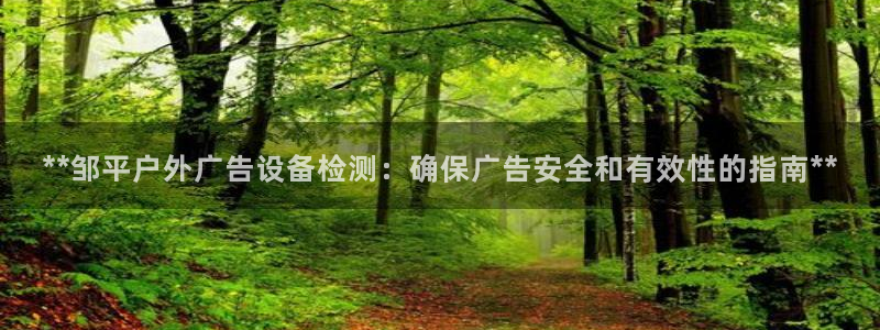 杏宇平台代理怎么样：**邹平户外广告设备检测：确保广告安全和有效性的指南**