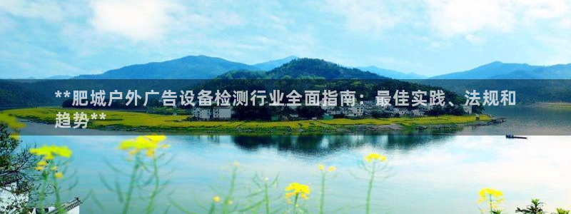 杏宇官方平台官网入口：**肥城户外广告设备检测行业全面指南：最佳实践、法规和
趋势**