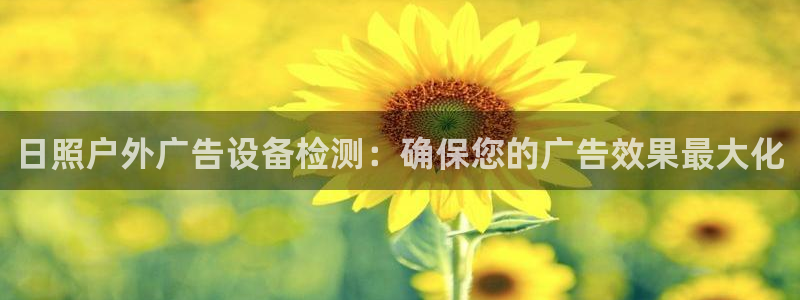杏宇平台注册登录：日照户外广告设备检测：确保您的广告效果最大化
