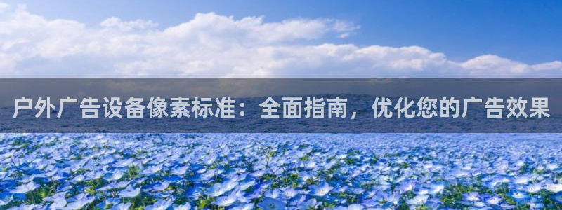 杏宇平台注册地址在哪里：户外广告设备像素标准：全面指南，优化您的广告效果