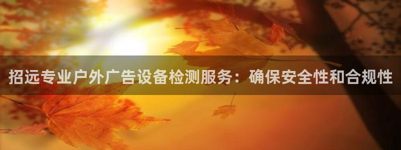 杏宇平台怎么样赚钱：招远专业户外广告设备检测服务：确保安全性和合规性