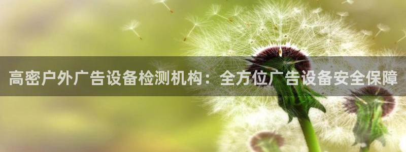 杏宇官方平台官网：高密户外广告设备检测机构：全方位广告设备安全保障