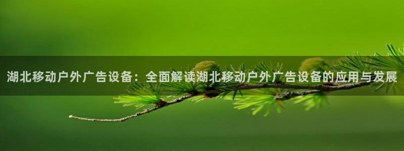 杏宇平台客服：湖北移动户外广告设备：全面解读湖北移动户外广告设备的应用与发展