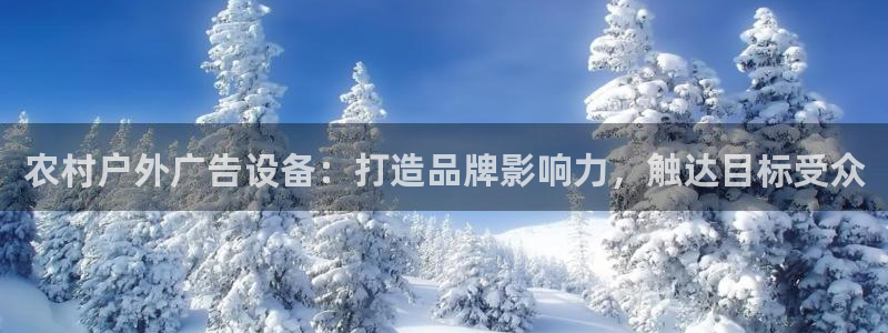 杏宇平台代理：农村户外广告设备：打造品牌影响力，触达目标受众