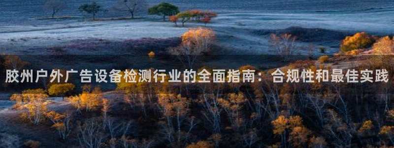 杏宇平台怎么样赚钱：胶州户外广告设备检测行业的全面指南：合规性和最佳实践