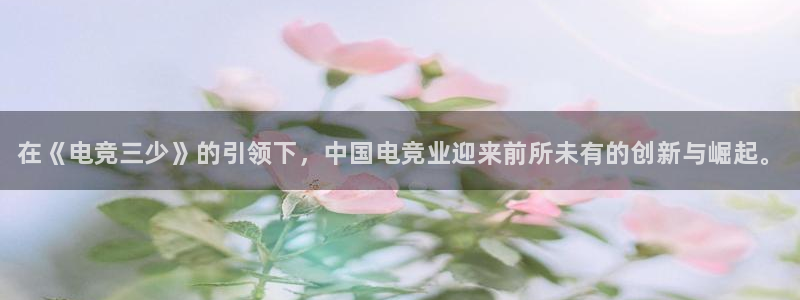 乐竞电竞官网：在《电竞三少》的引领下，中国电竞业迎来前所未有的创新与崛起。