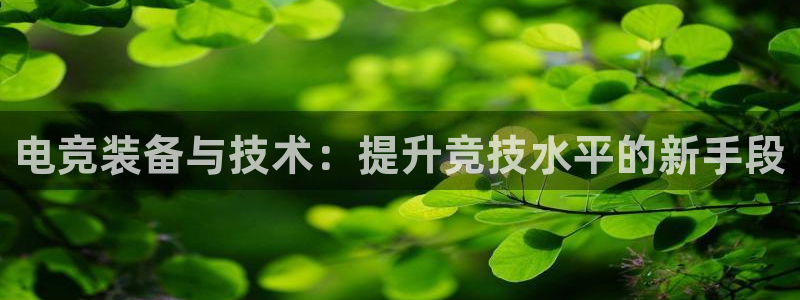 乐竞电竞官网：电竞装备与技术：提升竞技水平的新手段
